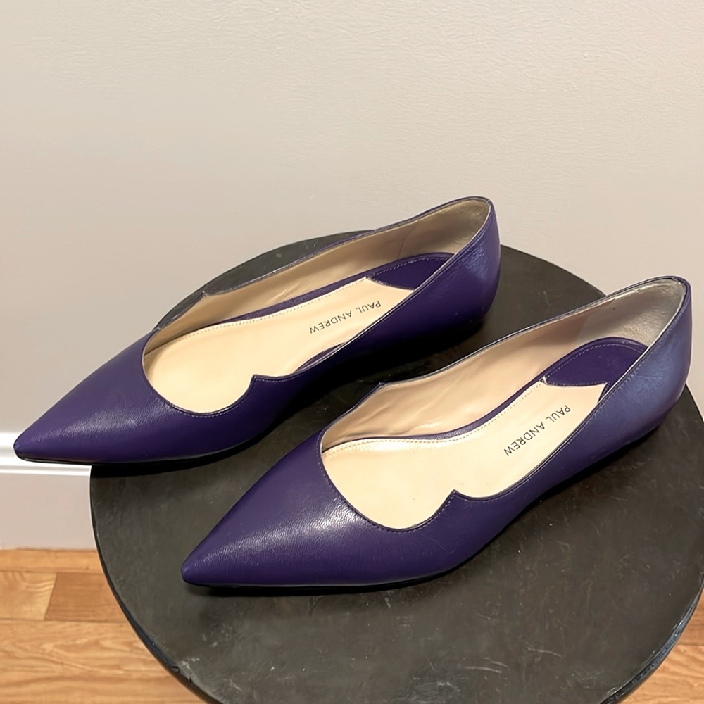Paul Andrew leather flats never worn size 36